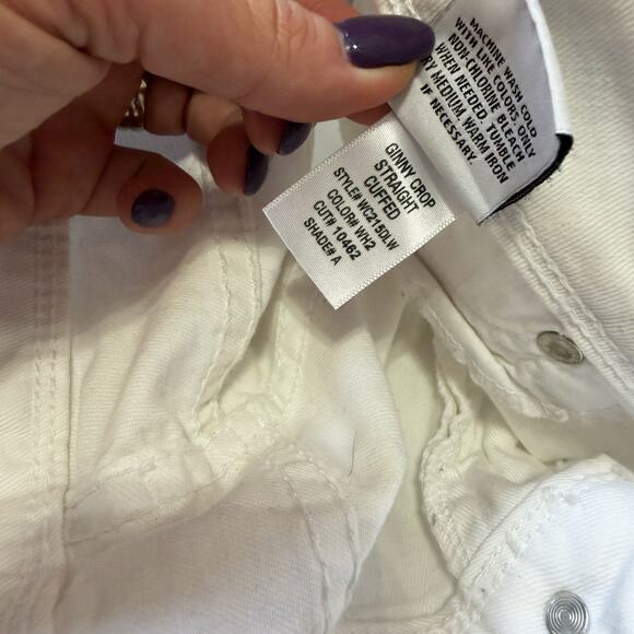 Hudson Ginny Crop Straight Cuff White Size 32 - Picture 6 of 8